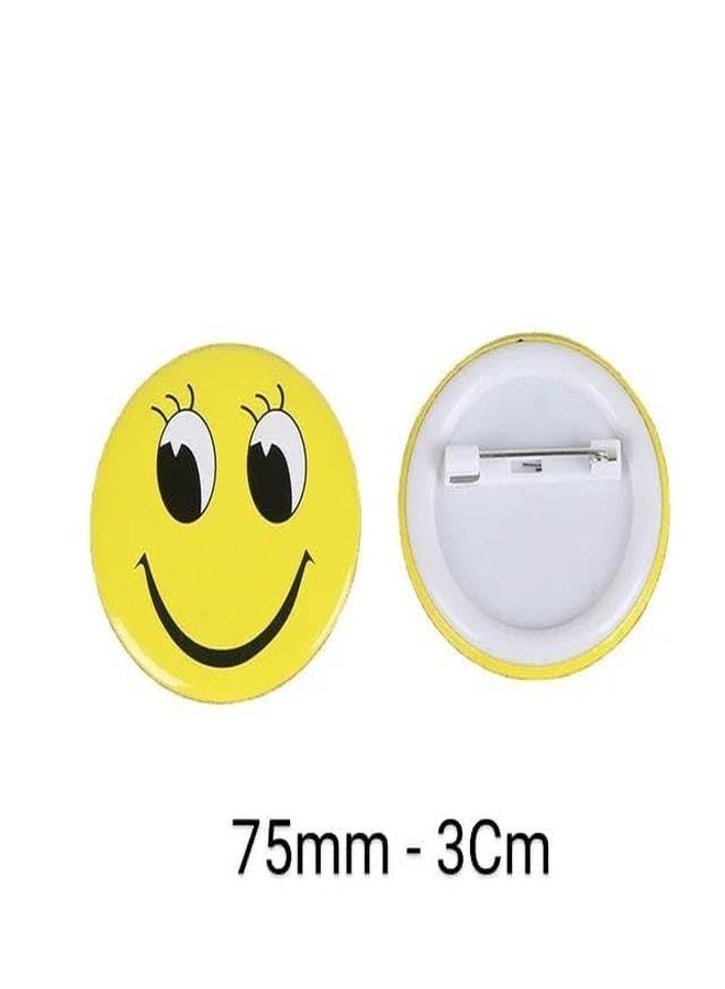 VTL Smiley Badges Sheet Small 3cm - Pack of 80 | Assorted Yellow Round Mini Pin Buttons for Kids, Students, Bags, Rewards, Gifts & Party Favors - Image 3